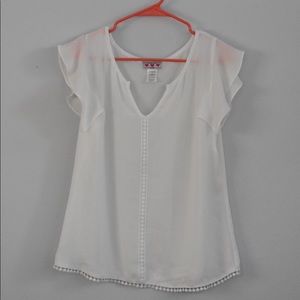 White sheer blouse from Kohl’s